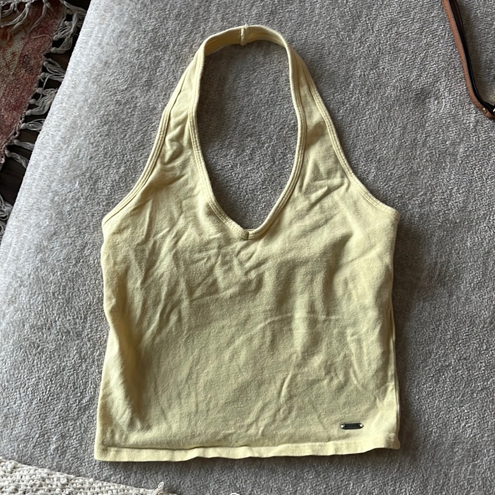 Hollister Yellow Halter Top
